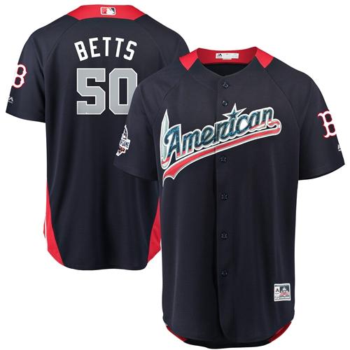 Red Sox #50 Mookie Betts Navy Blue 2018 All-Star American League Stitched Baseball Jersey Red Sox #50 Mookie Betts Navy Blue 2018 All-Star American League Stitched Baseball Jersey