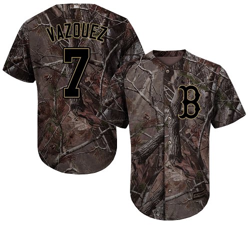 Red Sox #7 Christian Vazquez Camo Realtree Collection Cool Base Stitched Baseball Jersey Red Sox #7 Christian Vazquez Camo Realtree Collection Cool Base Stitched Baseball Jersey