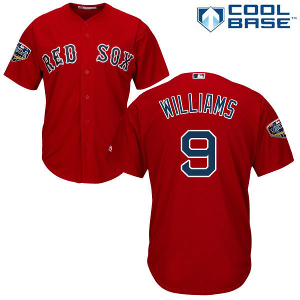 Red Sox #9 Ted Williams Red New Cool Base 2018 World Series Stitched MLB Jersey (1) Red Sox #9 Ted Williams Red New Cool Base 2018 World Series Stitched MLB Jersey (1)