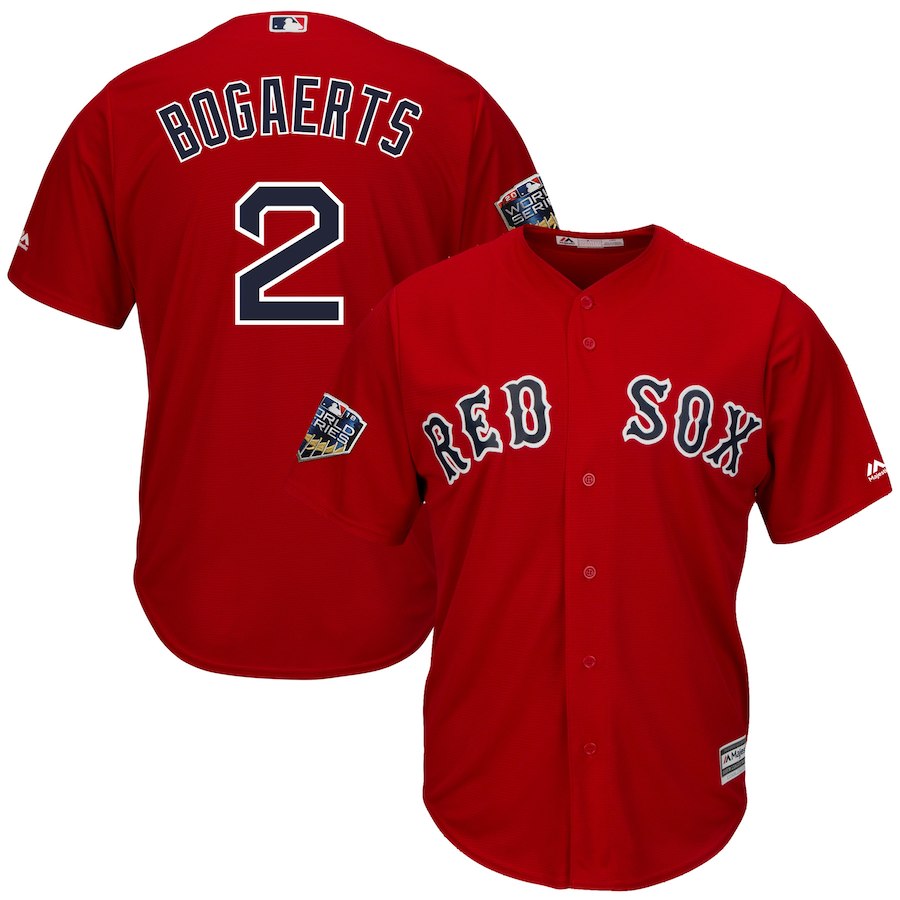 Red Sox 2 Xander Bogaerts Scarlet 2018 World Series Cool Base Player Jersey Red Sox 2 Xander Bogaerts Scarlet 2018 World Series Cool Base Player Jersey