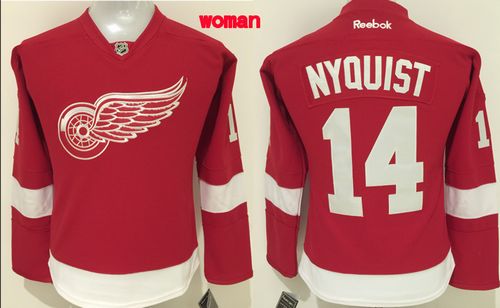 Red Wings #14 Gustav Nyquist Red Home Women's Stitched NHL Jersey Red Wings #14 Gustav Nyquist Red Home Women's Stitched NHL Jersey