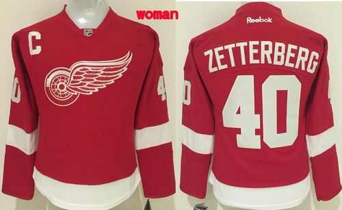 Red Wings #40 Henrik Zetterberg Red Women's Home Stitched NHL Jersey Red Wings #40 Henrik Zetterberg Red Women's Home Stitched NHL Jersey