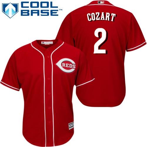 Reds #2 Zack Cozart Red Cool Base Stitched Youth MLB Jersey