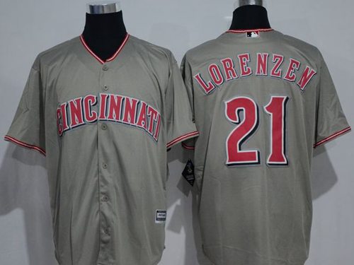 Reds #21 Michael Lorenzen Grey New Cool Base Stitched MLB Jersey Reds #21 Michael Lorenzen Grey New Cool Base Stitched MLB Jersey