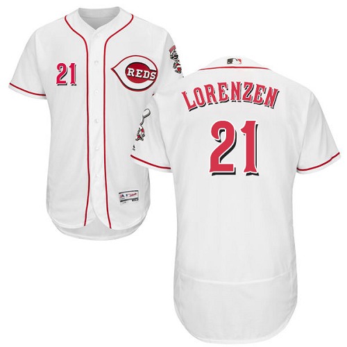Reds #21 Michael Lorenzen White Flexbase Authentic Collection Stitched MLB Jersey Reds #21 Michael Lorenzen White Flexbase Authentic Collection Stitched MLB Jersey