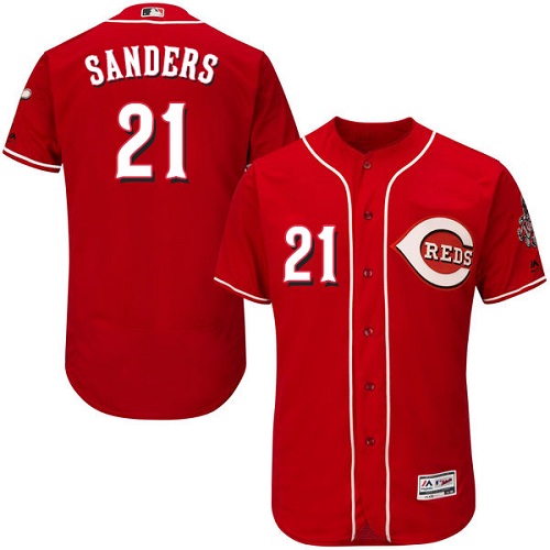 Reds #21 Reggie Sanders Red Flexbase Authentic Collection Stitched MLB Jersey Reds #21 Reggie Sanders Red Flexbase Authentic Collection Stitched MLB Jersey