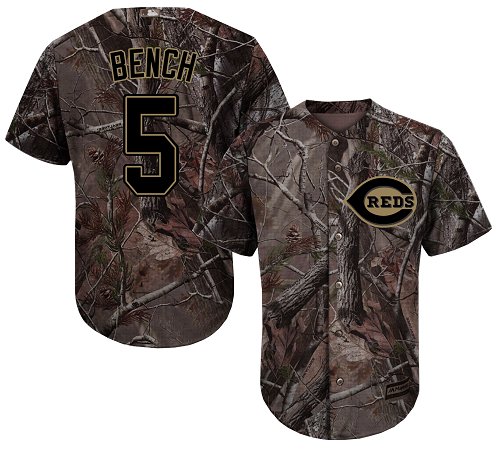 Reds #5 Johnny Bench Camo Realtree Collection Cool Base Stitched Youth Baseball Jersey Reds #5 Johnny Bench Camo Realtree Collection Cool Base Stitched Youth Baseball Jersey