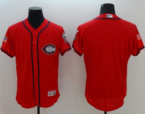 Reds Blank Red Fashion Stars & Stripes Flexbase Authentic Stitched MLB Jersey Reds Blank Red Fashion Stars & Stripes Flexbase Authentic Stitched MLB Jersey