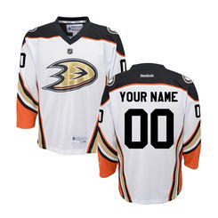 Reebok Anaheim Ducks NHL Youth Custom Replica Jersey - White Reebok Anaheim Ducks NHL Youth Custom Replica Jersey - White