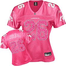 Reebok Arizona Cardinals 26# Chris Wells Women's Pink Sweetheart Jersey