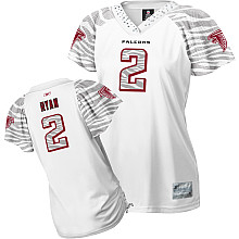 Reebok Atlanta Falcons 2# Matt Ryan Women's Zebra Field Flirt Fashion Jersey