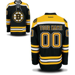 Reebok Boston Bruins Men's Premier Home Custom Jersey - Black