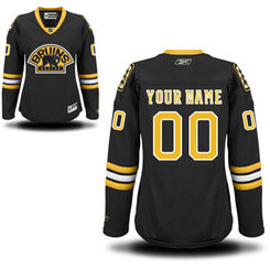 Reebok Boston Bruins Women's Premier Alternate Custom Jersey - Black