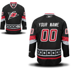 Reebok Carolina Hurricanes Men's Premier Alternate Custom Jersey - Black
