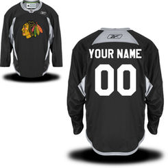 Reebok Chicago Blackhawks Men's Practice Alternate Custom Jersey - Black Reebok Chicago Blackhawks Men's Practice Alternate Custom Jersey - Black