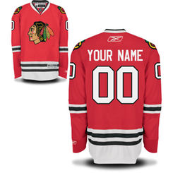 Reebok Chicago Blackhawks Men's Premier Home Custom Jersey - Red Reebok Chicago Blackhawks Men's Premier Home Custom Jersey - Red