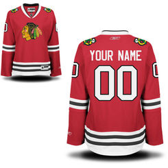 Reebok Chicago Blackhawks Women's Premier Home Custom Jersey - Red Reebok Chicago Blackhawks Women's Premier Home Custom Jersey - Red