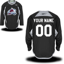 Reebok Colorado Avalanche Men's Practice Alternate Custom Jersey - Black