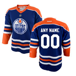 Reebok Edmonton Oilers Toddler Replica Home Custom Jersey - Royal Blue