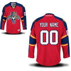 Reebok Florida Panthers Men's Premier Home Custom Jersey - Red