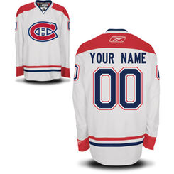 Reebok Montreal Canadiens Men's Premier Away Custom Jersey - White