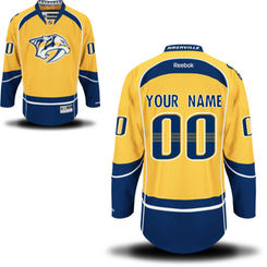 Reebok Nashville Predators Men's Premier Home Custom Jersey - Gol