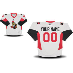 Reebok Ottawa Senators Youth Replica Away Custom Jersey - White
