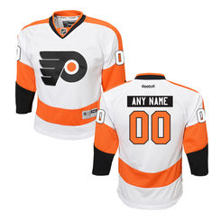 Reebok Philadelphia Flyers Youth Replica Away Custom Jersey - White