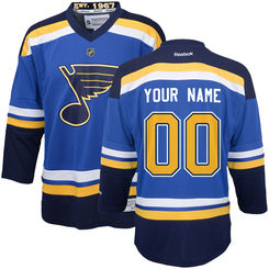 Reebok St. Louis Blues Youth Replica Home Custom II Jersey - Royal Blue
