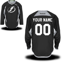 Reebok Tampa Bay Lightning Men's Practice Team Custom Jersey - Black
