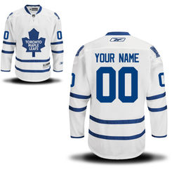 Reebok Toronto Maple Leafs Men's Premier Away Custom Jersey - White