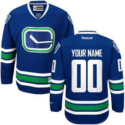 Reebok Vancouver Canucks Men's Premier Alternate Custom Jersey - Royal Blue