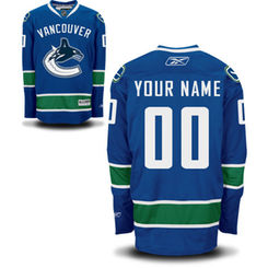 Reebok Vancouver Canucks Men's Premier Home Custom Jersey - Royal Blue