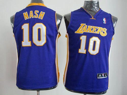 Revolution 30 Lakers #10 Steve Nash Purple Stitched Youth NBA Jersey Revolution 30 Lakers #10 Steve Nash Purple Stitched Youth NBA Jersey