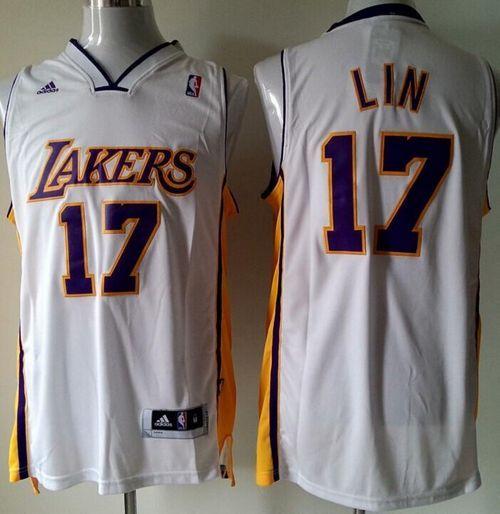 Revolution 30 Lakers #17 Jeremy Lin White Stitched Youth NBA Jersey Revolution 30 Lakers #17 Jeremy Lin White Stitched Youth NBA Jersey