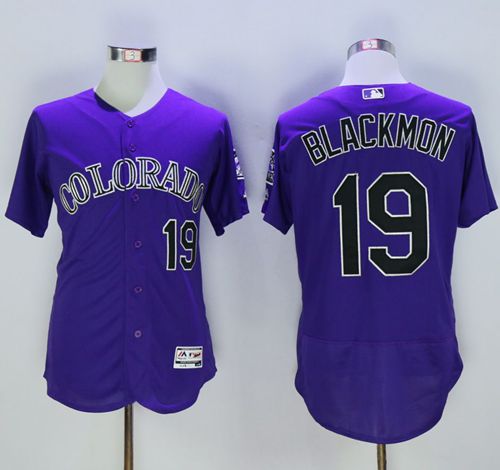 Rockies #19 Charlie Blackmon Purple Flexbase Authentic Collection Stitched MLB Jersey Rockies #19 Charlie Blackmon Purple Flexbase Authentic Collection Stitched MLB Jersey
