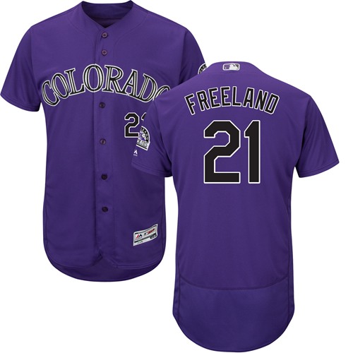 Rockies #21 Kyle Freeland Purple Flexbase Authentic Collection Stitched Baseball Jersey Rockies #21 Kyle Freeland Purple Flexbase Authentic Collection Stitched Baseball Jersey