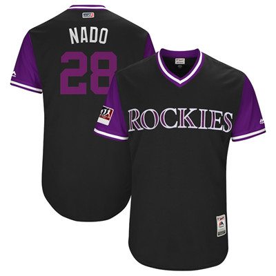 Rockies #28 Nolan Arenado Nado Black 2018 Players' Weekend Authentic Team Jersey