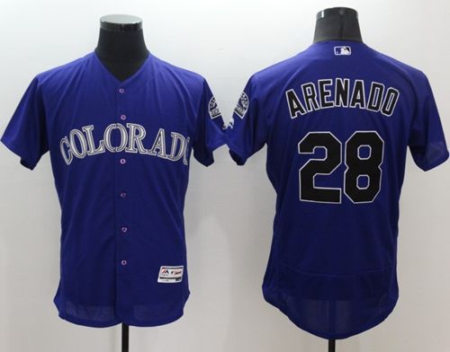Rockies #28 Nolan Arenado Purple Flexbase Authentic Collection Stitched MLB Jersey Rockies #28 Nolan Arenado Purple Flexbase Authentic Collection Stitched MLB Jersey