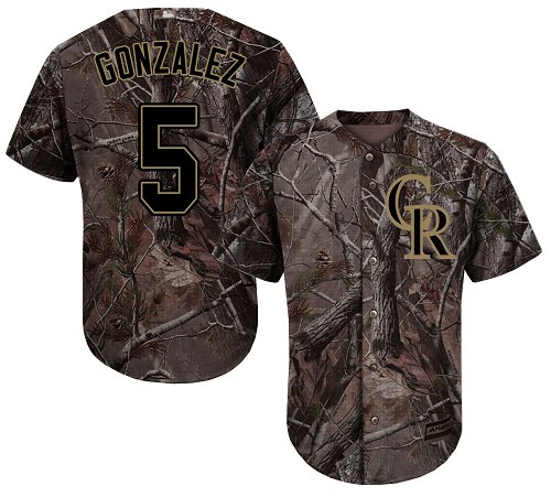 Rockies #5 Carlos Gonzalez Camo Realtree Collection Cool Base Stitched Baseball Jersey Rockies #5 Carlos Gonzalez Camo Realtree Collection Cool Base Stitched Baseball Jersey