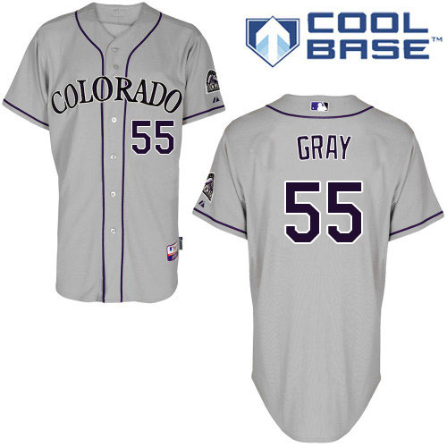 Rockies #55 Jon Gray Grey Road Women's Stitched MLB Jersey