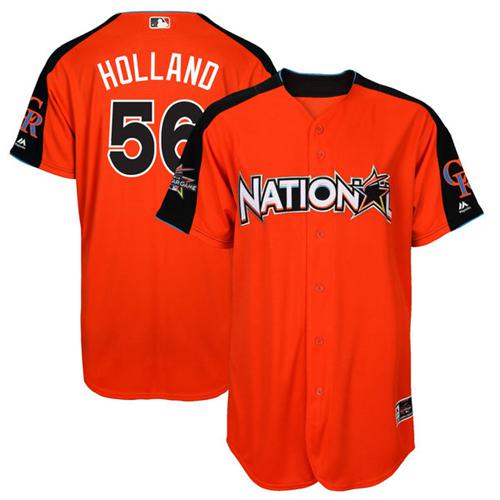 Rockies #56 Greg Holland Orange 2017 All-Star National League Stitched Youth MLB Jersey Rockies #56 Greg Holland Orange 2017 All-Star National League Stitched Youth MLB Jersey