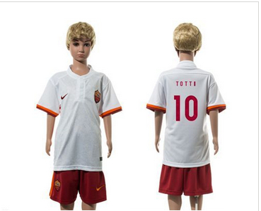 Roma #10 Totti Away Kid Soccer Club Jersey Roma #10 Totti Away Kid Soccer Club Jersey