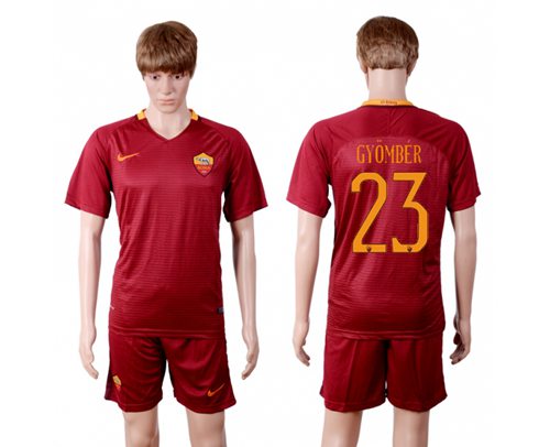 Roma #23 Gyomber Red Home Soccer Club Jersey Roma #23 Gyomber Red Home Soccer Club Jersey