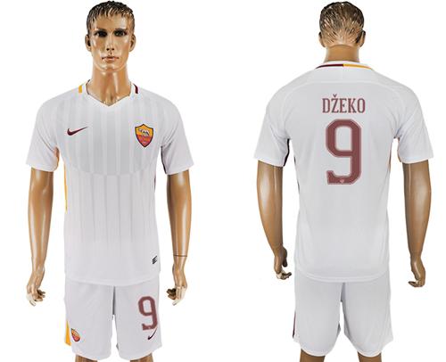 Roma #9 Dzeko Away Soccer Club Jersey Roma #9 Dzeko Away Soccer Club Jersey