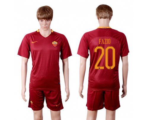 Roma #92 EL Shaarawy Home Long Sleeves Soccer Club Jersey