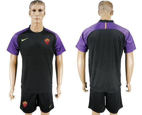 Roma Blank Black Goalkeeper Soccer Club Jersey Roma Blank Black Goalkeeper Soccer Club Jersey