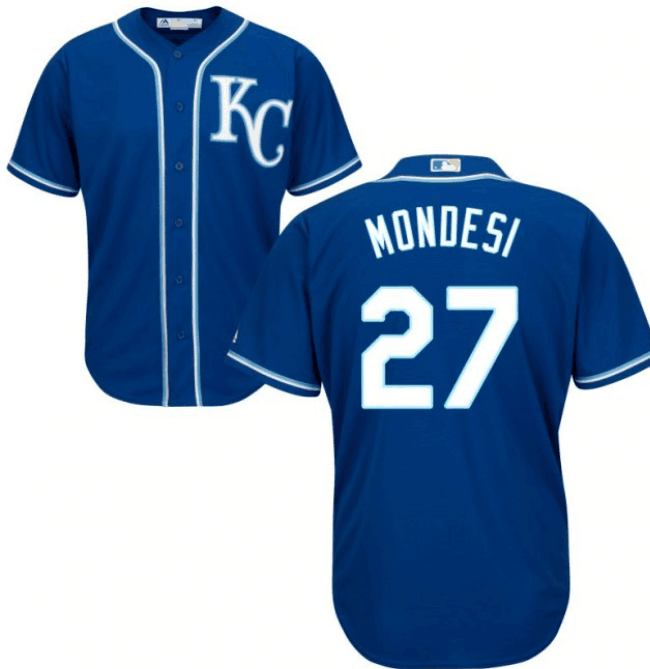 Royal Blue Alternate # 27 Justin Monesl 2019 World Series Baseball Jersey