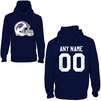 Royal Blue Buffalo Bills Custom Any Name & Number Hooded Sweatshirt