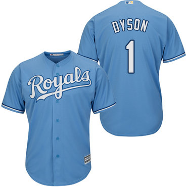Royals #1 Jarrod Dyson Light Blue Cool Base Stitched Youth MLB Jersey